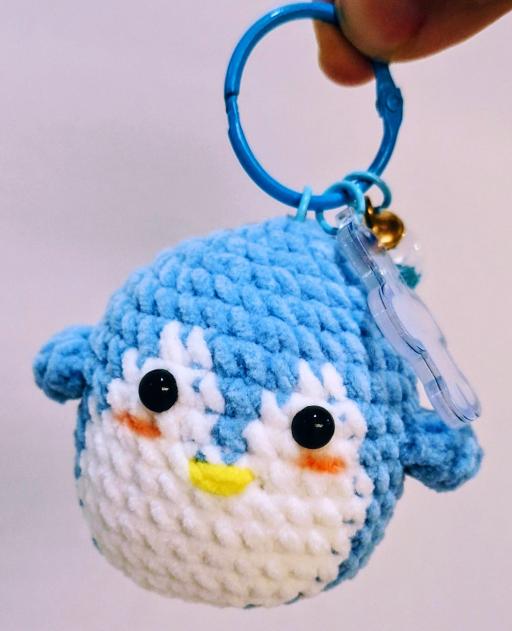Feather-Soft Hand-Knitted Penguin Charm - image 3