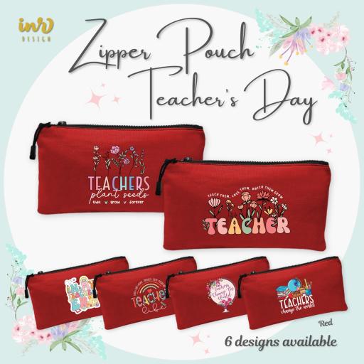 Multipurpose Canvas Zipper Pouch | Teacher's Day Gift | Hadiah Hari Guru Multipurpose Bag - image 2